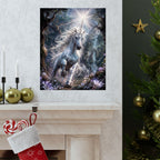 Majestic White Unicorn Poster | Matte Vertical Fantasy Wall Art