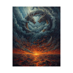 Mythical Dragon Art Poster, Fantasy Wall Decor, Home Art Print, Gift for Dragon Lovers, Matte Vertical Wall Art