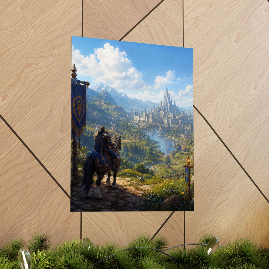 Wow inspired Gaming Art  — Scenic Medieval Castle Landscape