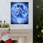 Ice Sorceress Illustration Matte Vertical Poster | Fantasy Magic Wall Art