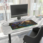 Minecraft Fantasy LED Gaming Mouse Pad — RGB Extended Desk Mat with Castle & Dragon Scene