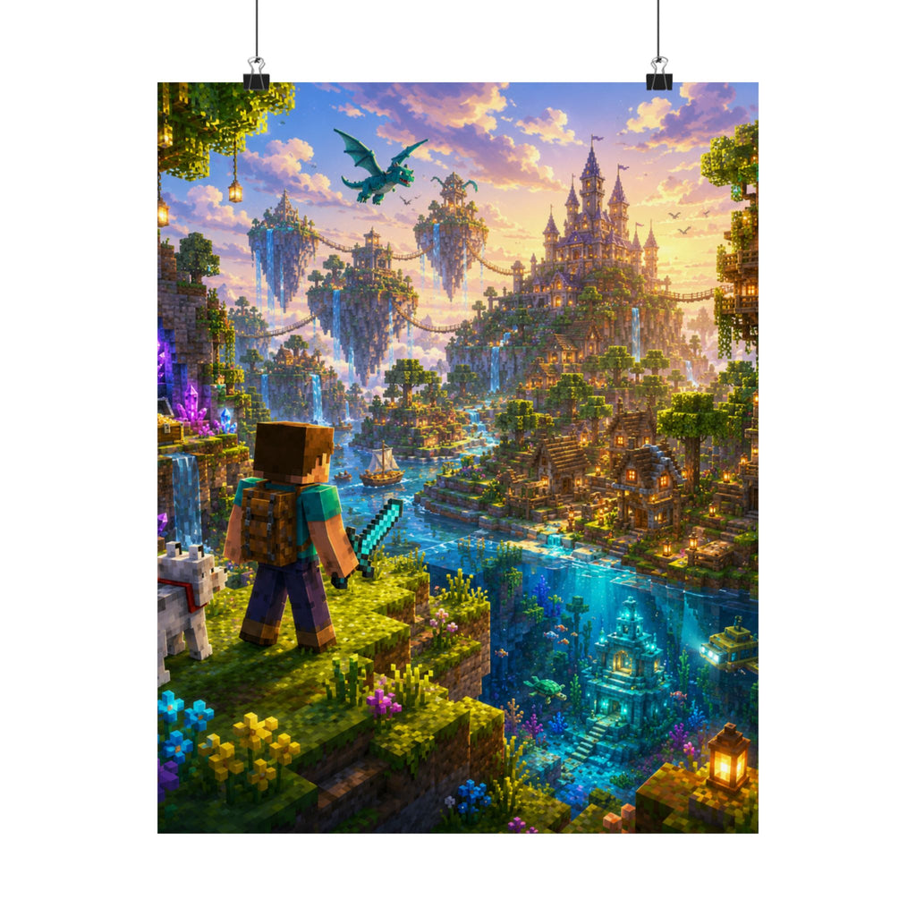 Craft Fantasy Gaming  Poster — Adventure Game Kids Wall Art