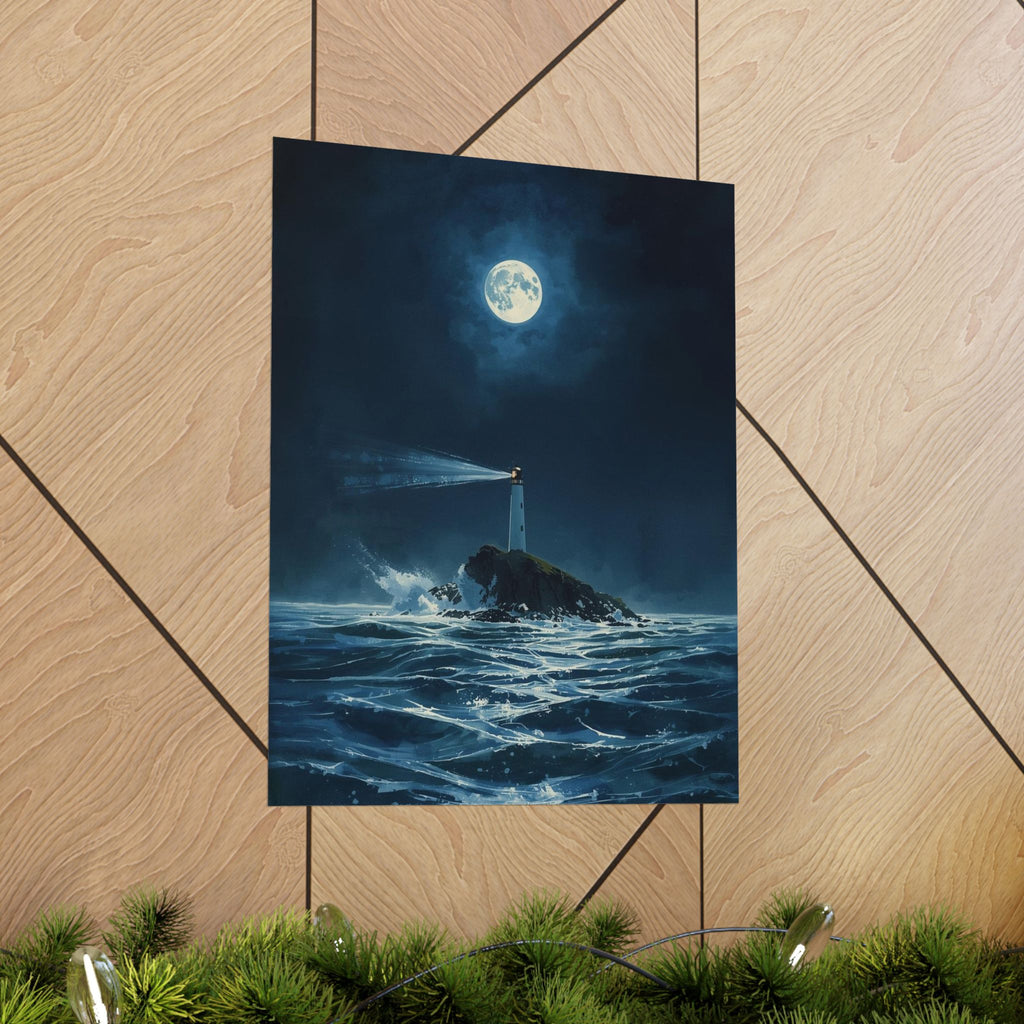 Lighthouse Poster Prints, Nautical Wall Art, Coastal Decor, Home Office Decoration, Gift for Sailors