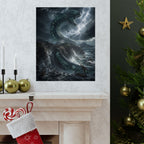 Kraken Sea Monster Matte Vertical Poster | Stormy Ocean Mythical Creature Art